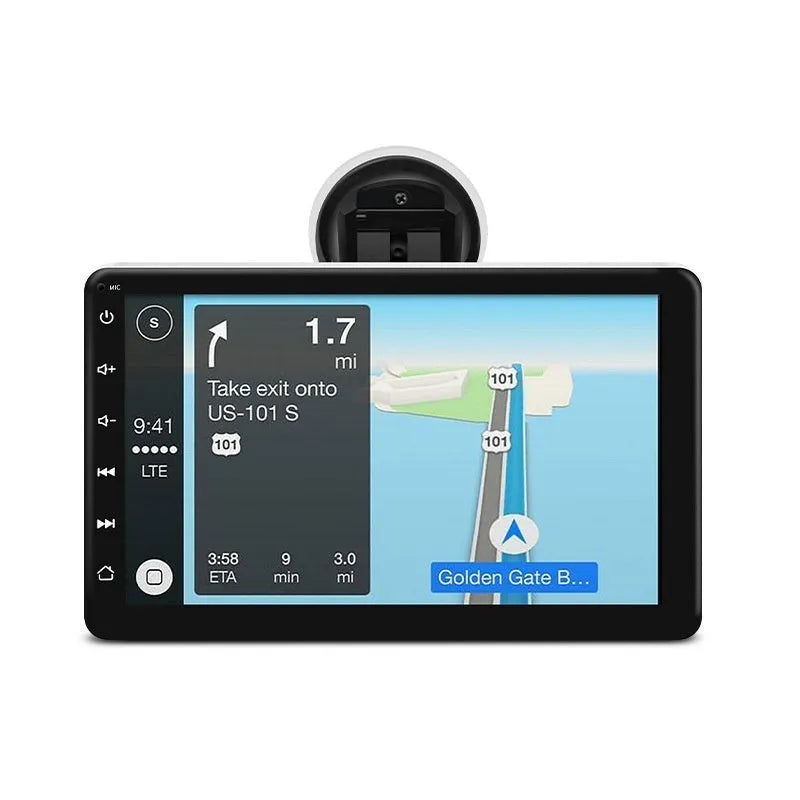 7 inch car GPS navigation unit with reversing camera and wireless Carplay on dashboard mount