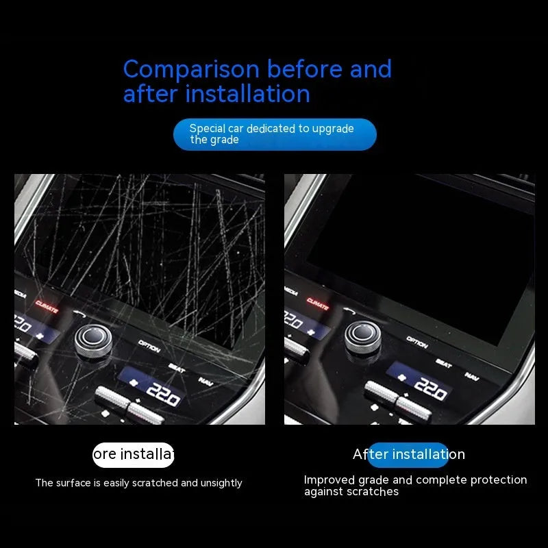 Transparent TPU protective film kit for BMW 3 Series centre console and dashboard.