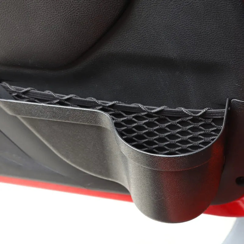 Black aluminium alloy car interior net pocket storage box for rear seat organisation