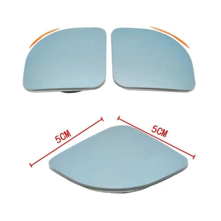 White glass car rearview mirror with 360-degree adjustable rotation for blind spot reduction