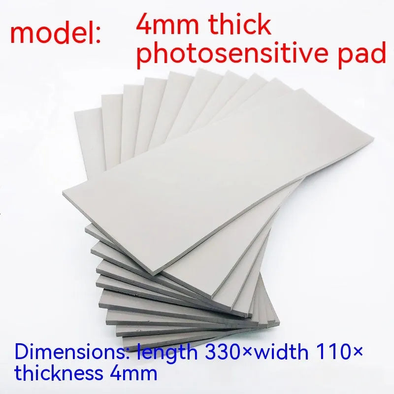 Black and grey light-sensitive seal making mat for pottery and calligraphy in three thickness options