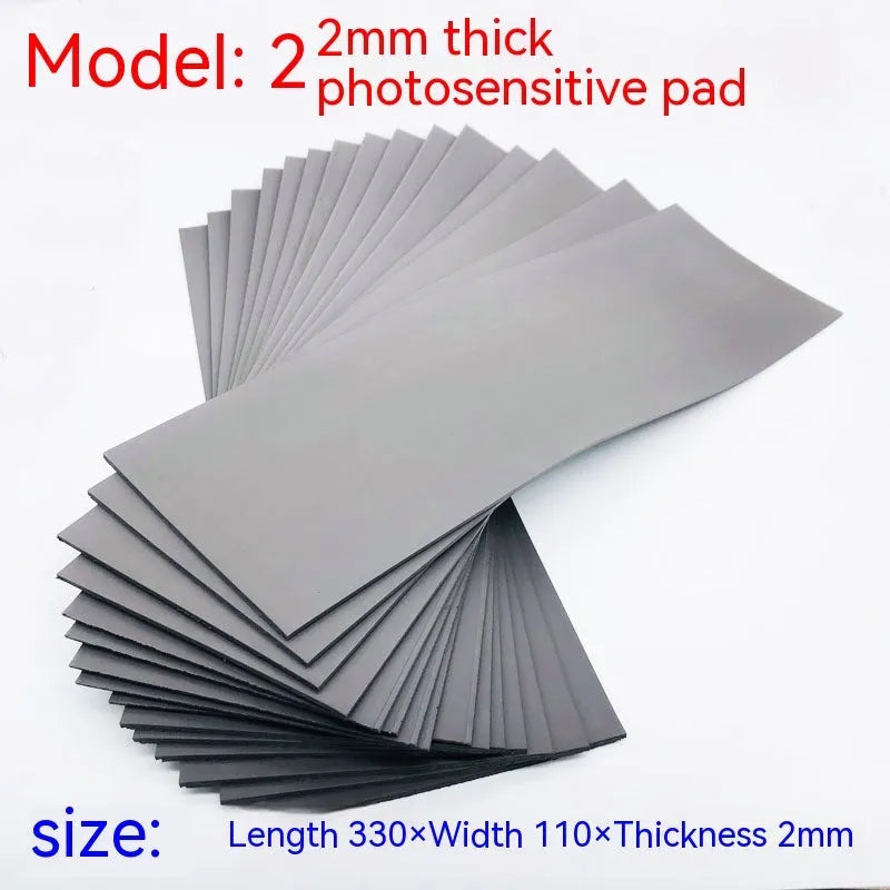 Black and grey light-sensitive seal making mat for pottery and calligraphy in three thickness options