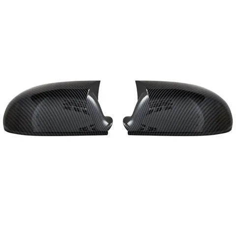 Pair of horn bright black plastic mirror housing shells for Volkswagen Sagitar 2006-2011