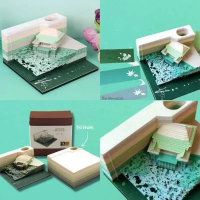 One Piece anime architecture creative sticky notes notepad in hand-torn design, 80mm x 45mm craft paper