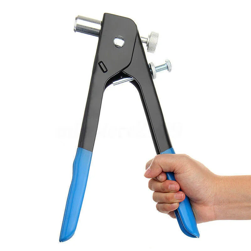 Manual alloy steel riveter nut gun set with stainless steel mandrels from 86pc or 106pc kit