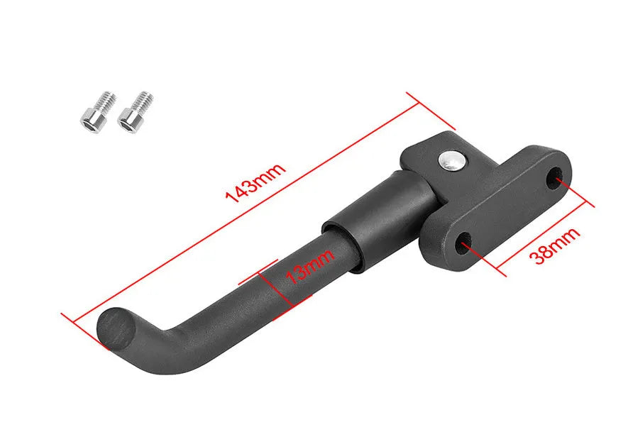 Aluminium alloy electric scooter foot brace replacement kit in black, white, and grey colours with screws and hex wrench