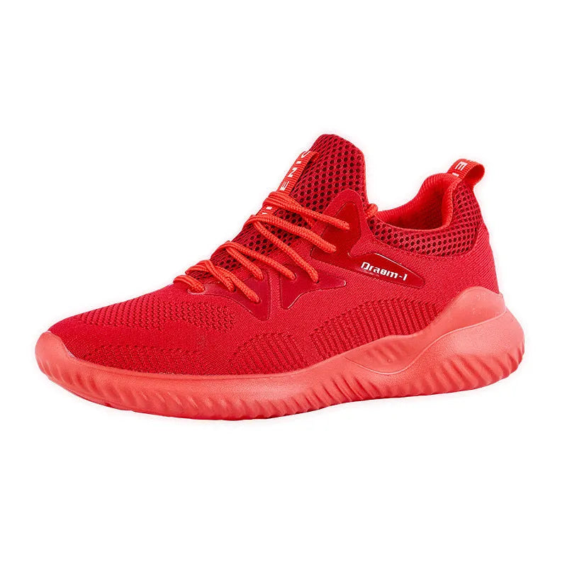 Low-top men's running shoe with mesh upper, front strap, and MD sole in multiple colour options.