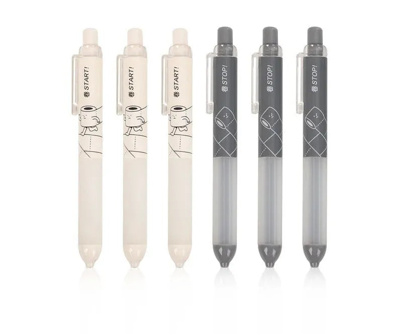 White and black 0.5mm automatic pencils with cloud grip design on plastic body