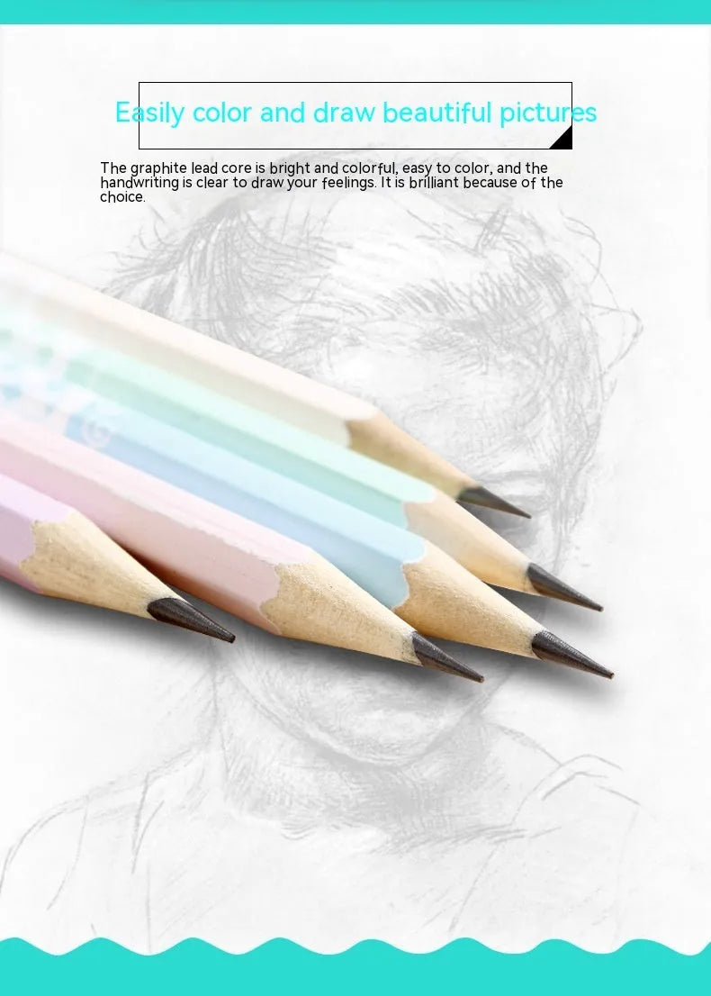 Basswood six-angle thermal transfer pencils in bulk 50-piece barrel packaging