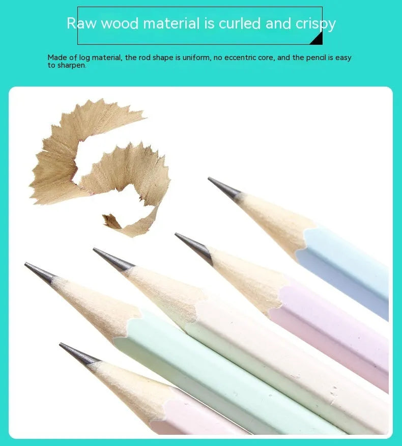 Basswood six-angle thermal transfer pencils in bulk 50-piece barrel packaging