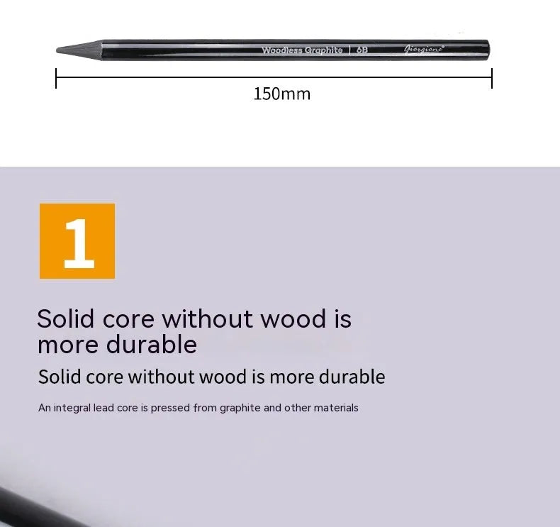 Graphite and carbonized wooden drawing pencils with solid lead cores on suction card packaging