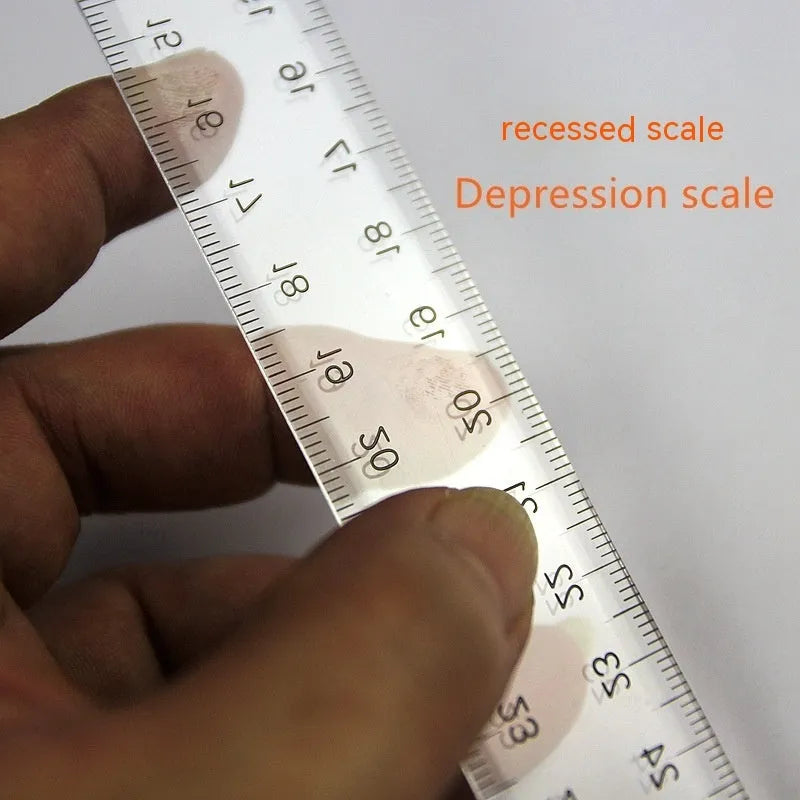 30cm T-shaped plastic ruler for student design art supplies in transparent or orange yellow