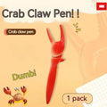 Crab-shaped novelty ballpoint pen with interactive metal pressing can clip mechanism