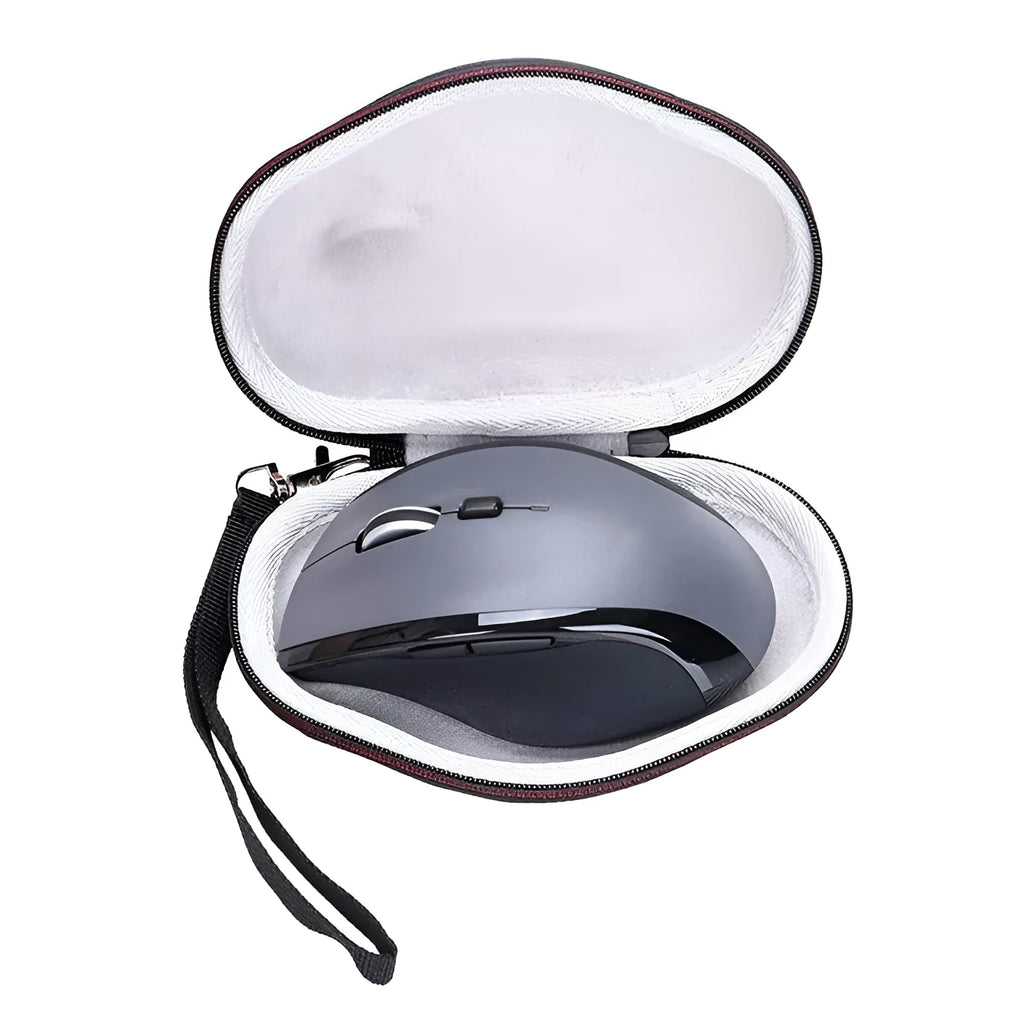 Black mouse protection sleeve for Logitech M720 with internal grey padding and shockproof design