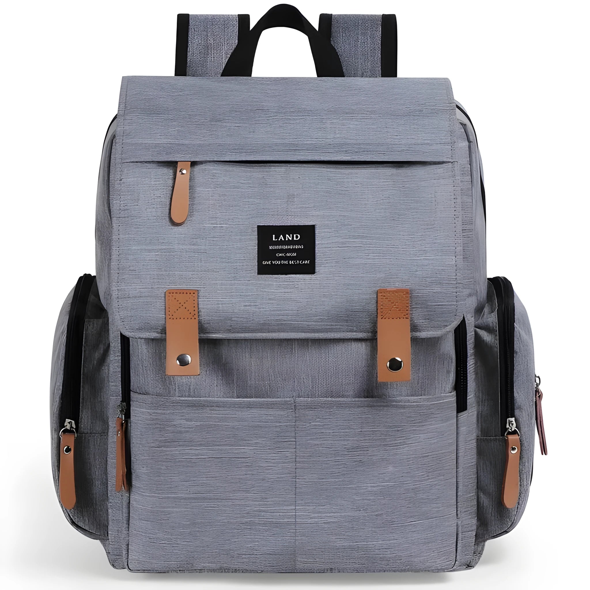 LAND Mommy large capacity diaper backpack in Oxford cloth with backpack straps and changing mat