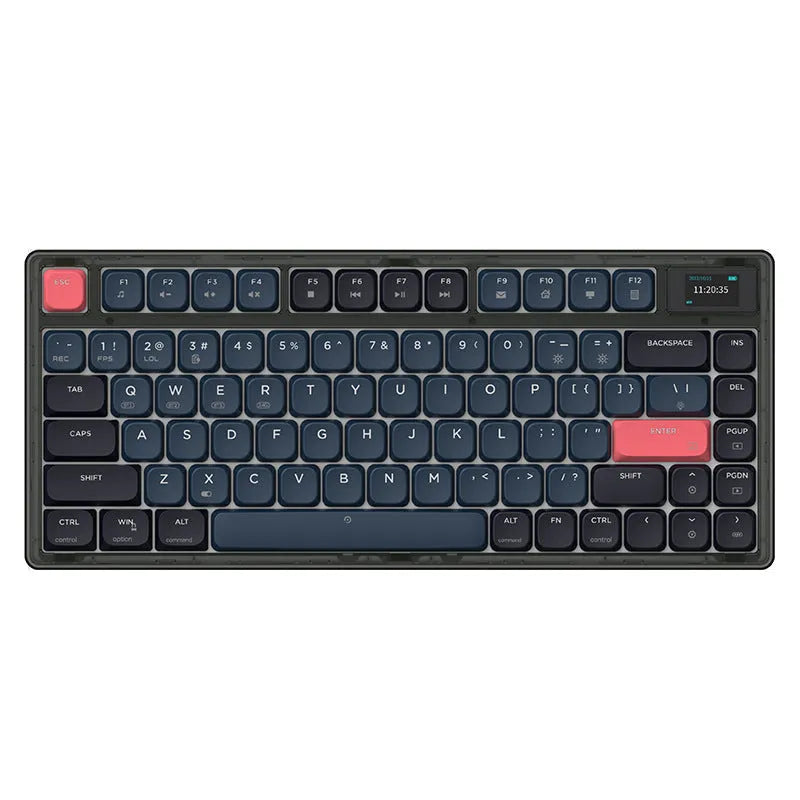 Ajazz AK832PRO three-mode mechanical keyboard in green colour with RGB backlighting