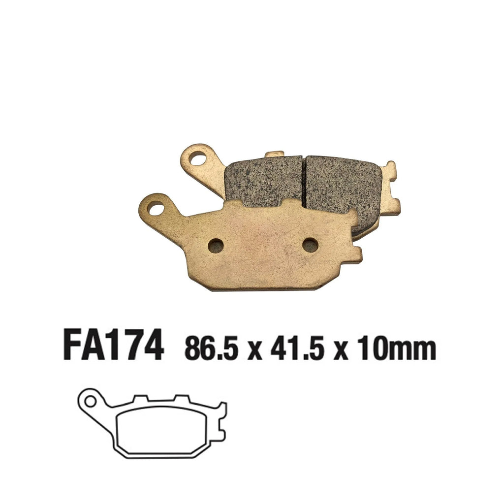 Honda CBR954RR rear brake pads with asbestos-free sintered material