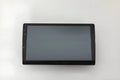 10.1 inch Android universal car stereo with black trapezoidal touch screen panel