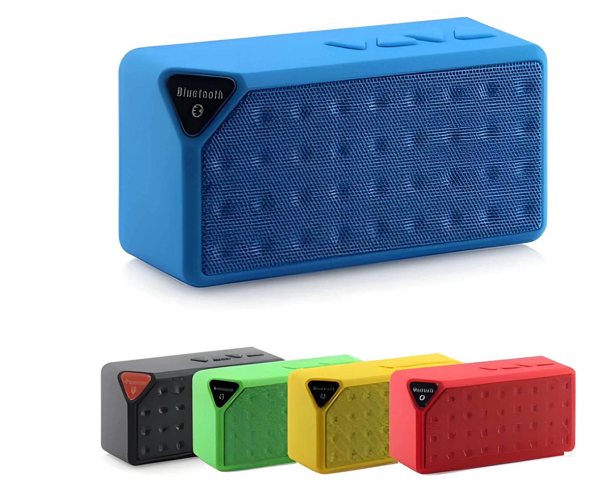 Cannon X3 mini cube portable Bluetooth speaker in colour options on a neutral background