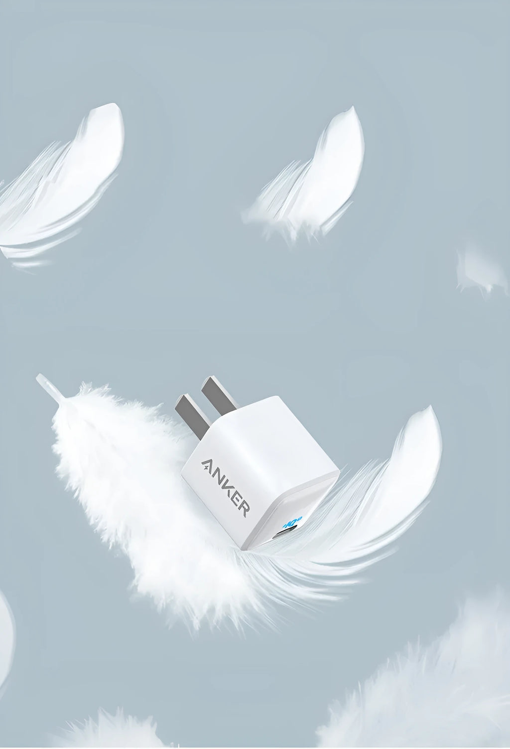 White 18W USB travel charger for mobile phone fast charging