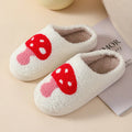 Women's plush cartoon love style slippers with non-slip PVC sole in Big Love pattern.