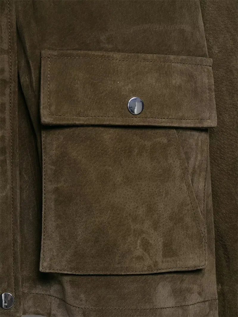 Women's regular fit PU leather jacket in a Japanese Korean casual style, shown in picture colour.
