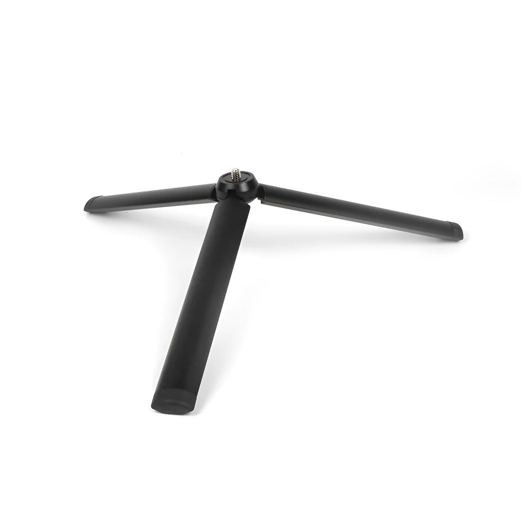 Black aluminium mobile phone tripod with handheld stabiliser for Apple iPhone compatibility