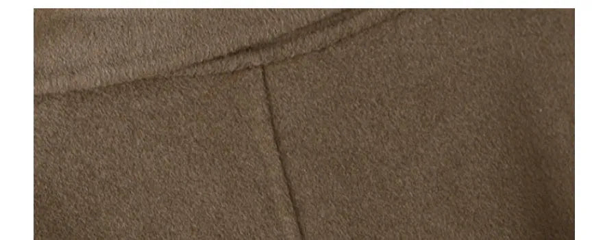 Long men's wool coat with suit collar in black and caramel colour options