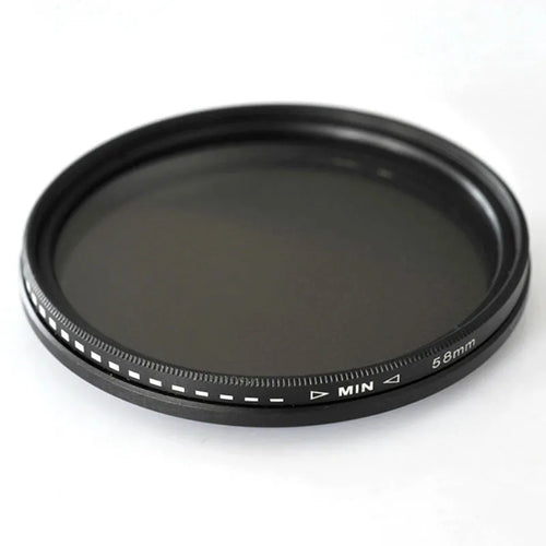 Multi-diameter ND camera filter set with graduated dimming mirrors for 37mm to 95mm lenses
