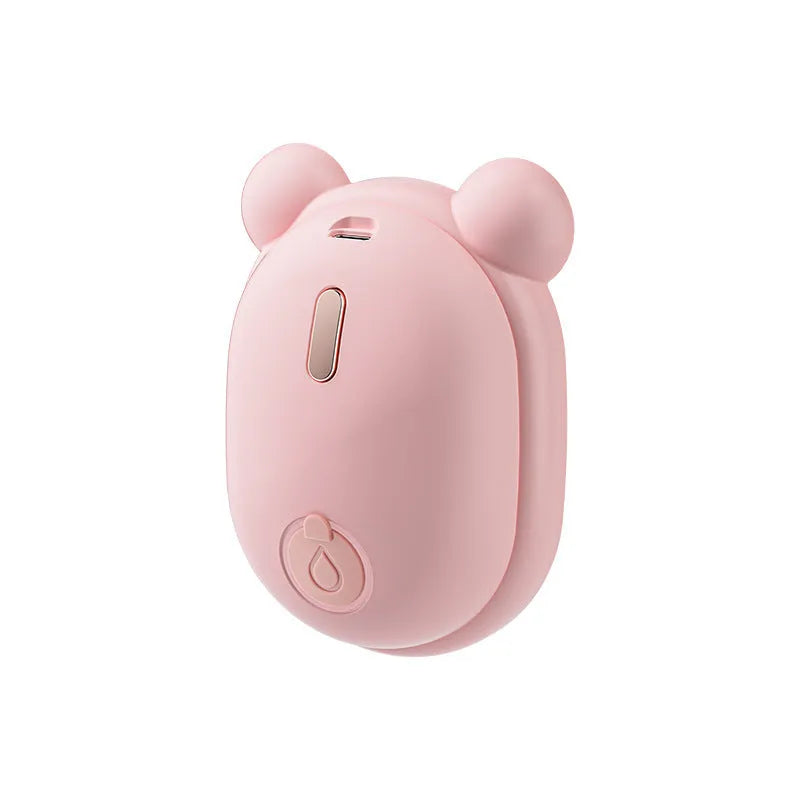 Rechargeable pet spray massage comb with removable silicone heads in pink colour
