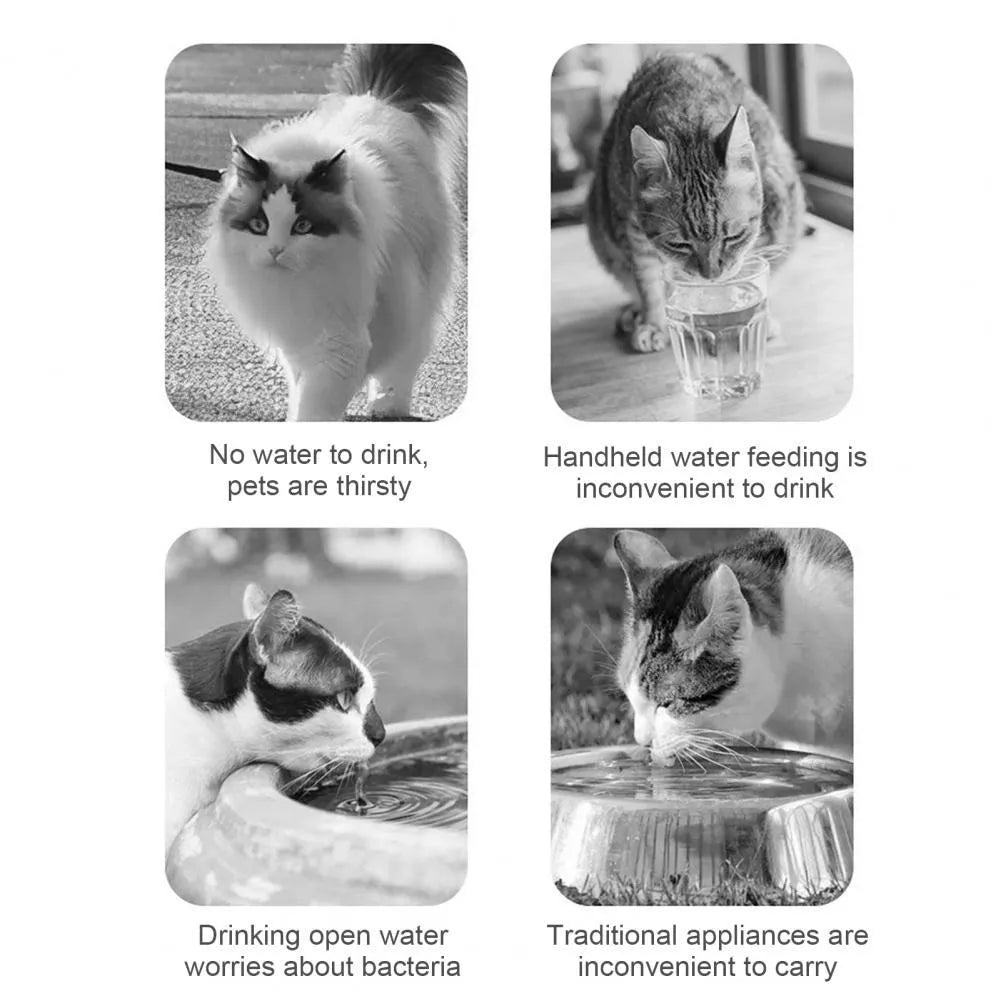 Orange and white portable pet water feeder with water bottle and food container for dogs and cats