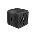 Black waterproof sports camera with MicroUSB port, for long-duration outdoor filming.