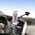 Black vehicle-mounted tablet holder with suction cup for 4-12 inch devices