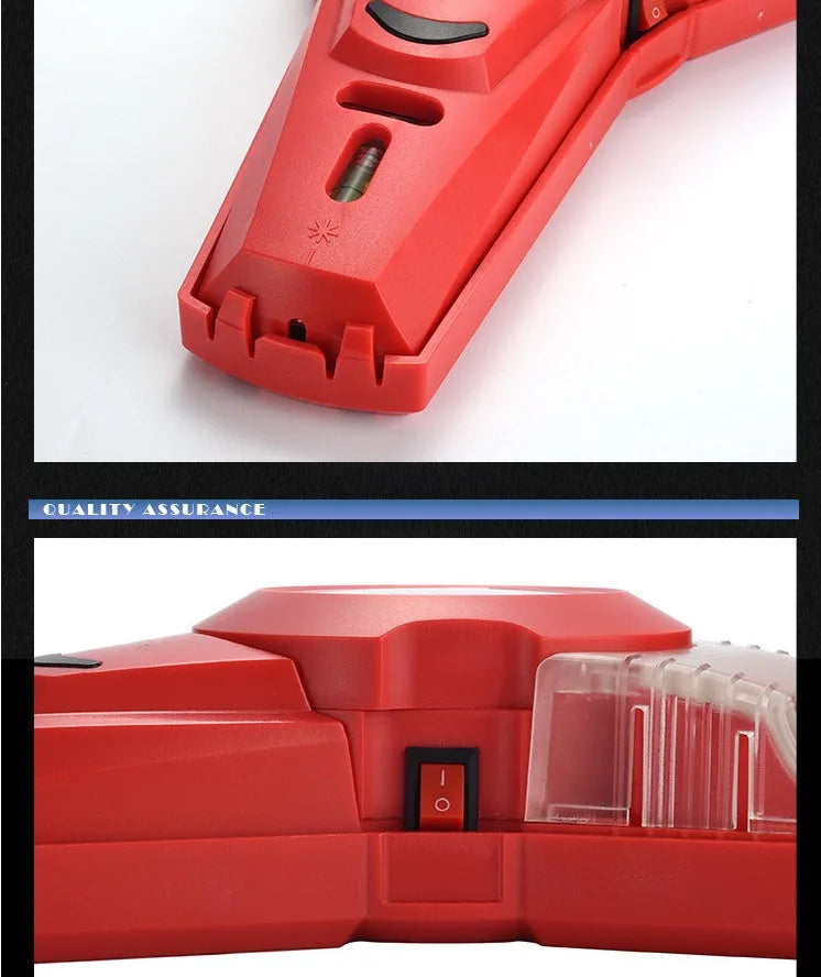 Red laser level tool for woodworking with positioning function and AA battery compartment