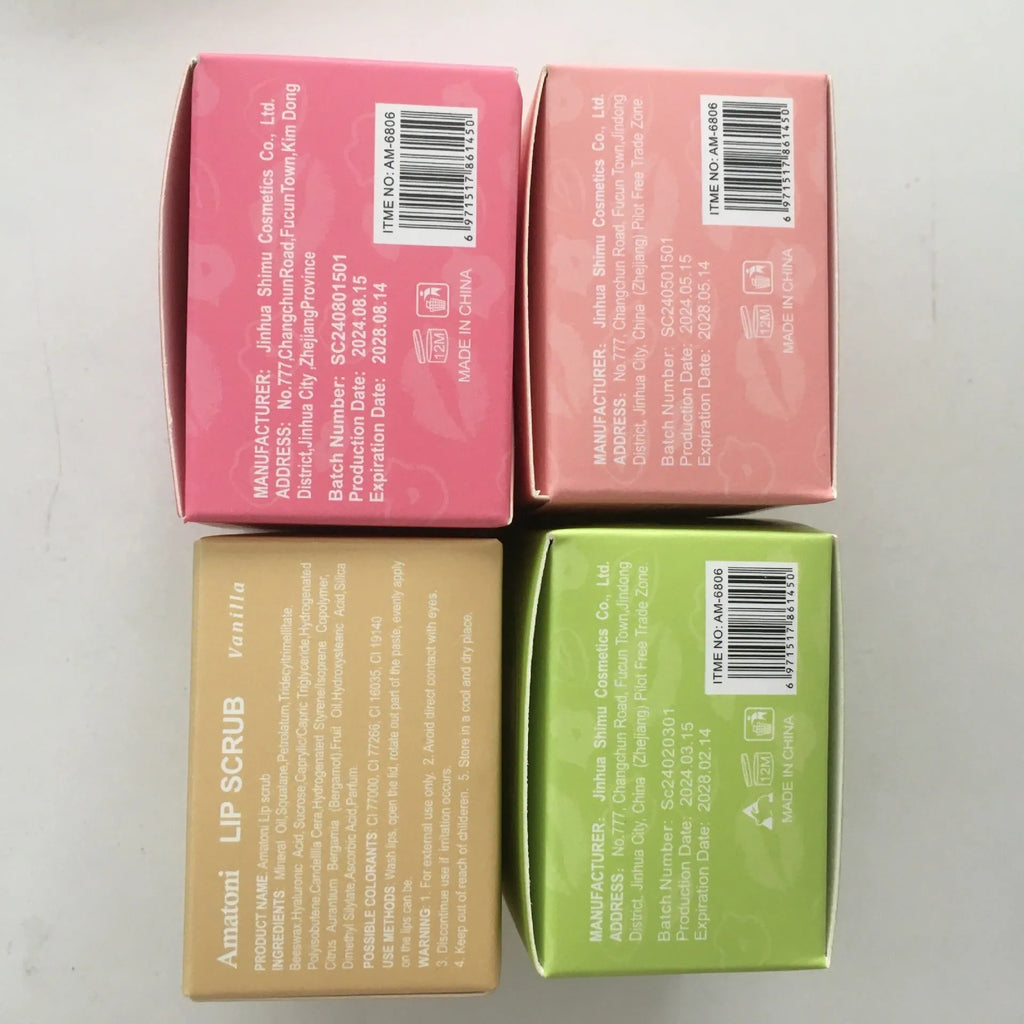 30g pot of fruit flavour lip scrub cream in coconut, raspberry, vanilla, or watermelon