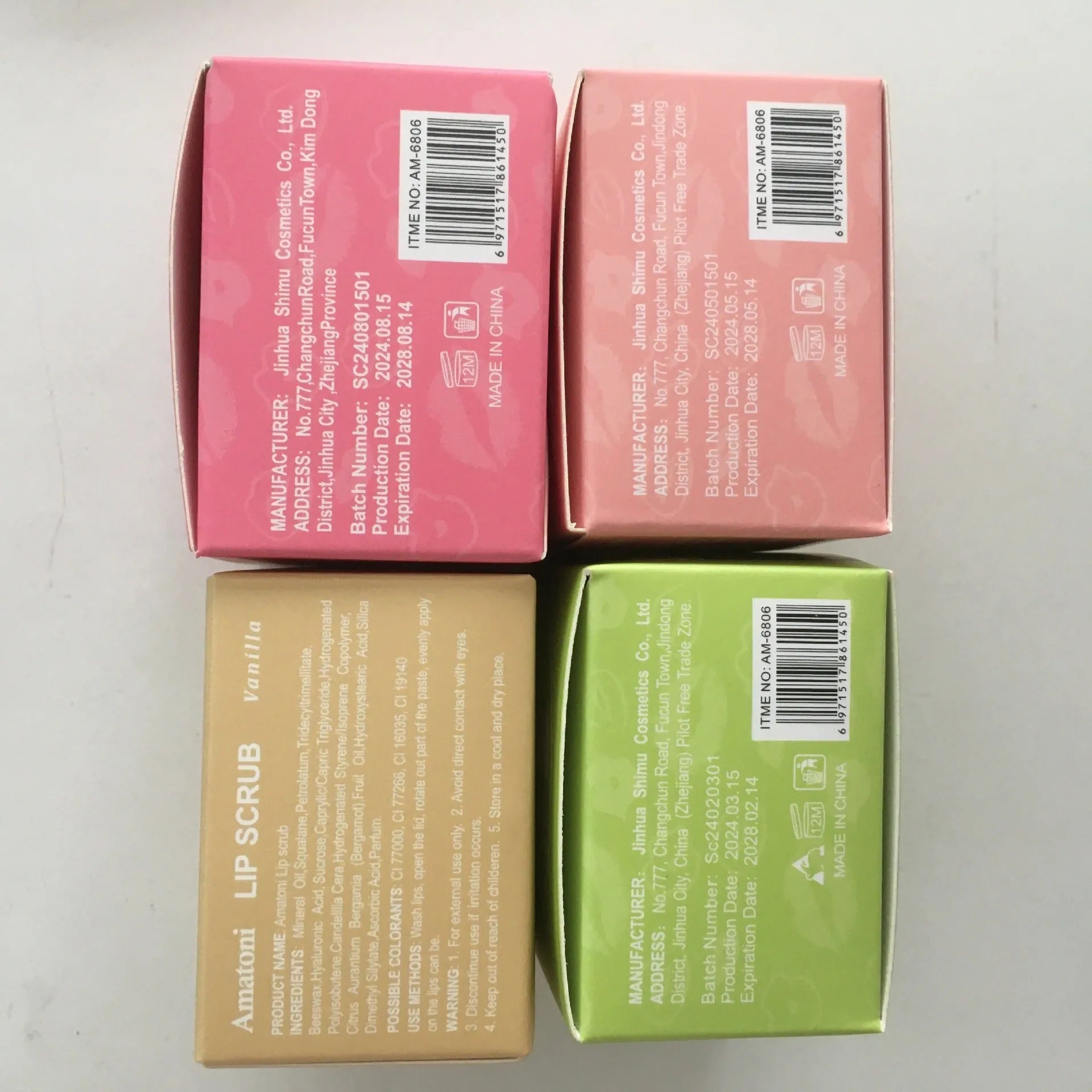 30g pot of fruit flavour lip scrub cream in coconut, raspberry, vanilla, or watermelon