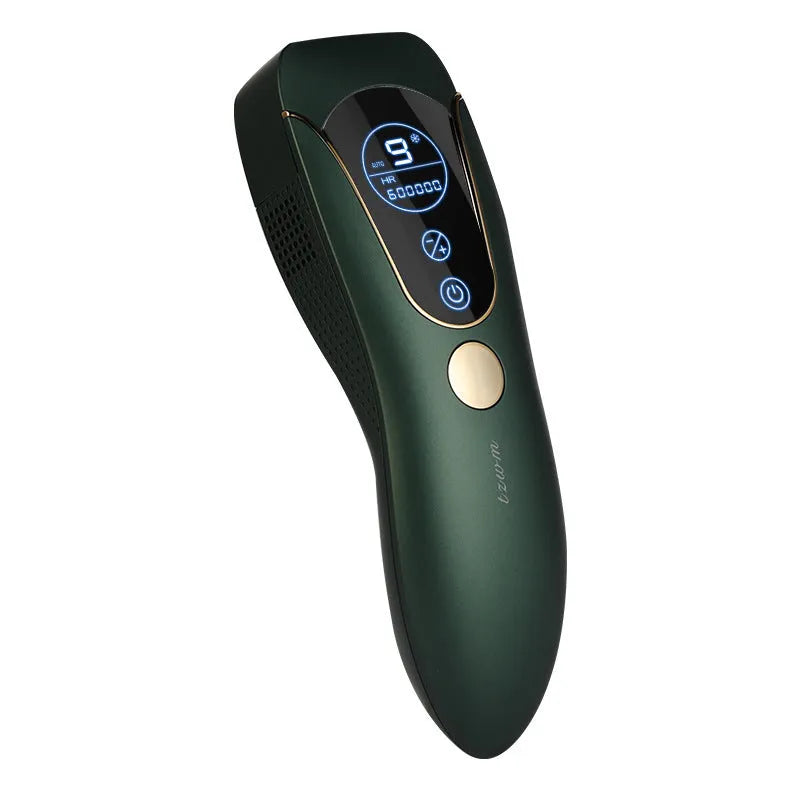 Freezing point hair removal device in white colour with sundial design and ice cooling function