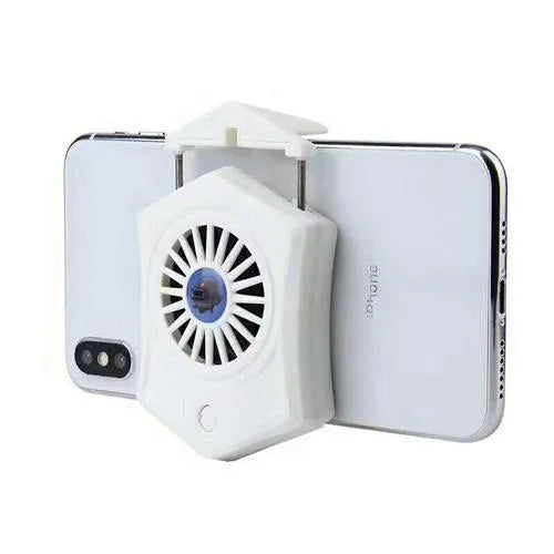 Black mobile phone radiator cooling fan with USB connector for smartphone temperature management