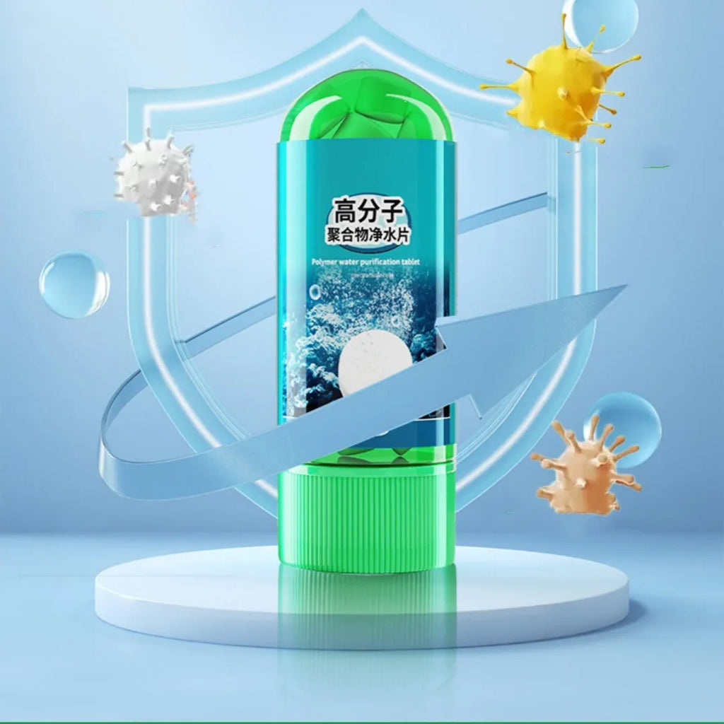 Bottle of 35 polymer fish tank water purification tablets for deodorizing tropical and cold water ornamental fish tanks