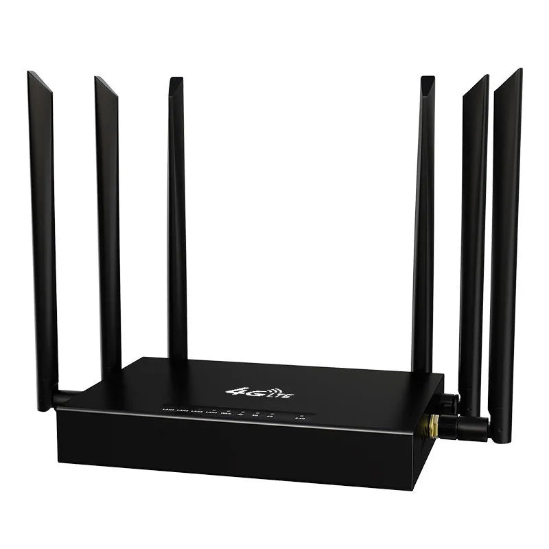 Industrial-grade 4G/3G router with removable iron box casing and multiple power supply configurations