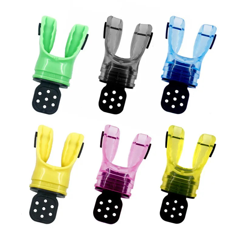 Plastic free edible silicone diving mouthpiece measuring 110mm in various colours.