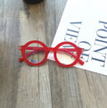 Retro round frame blue light glasses in six colour options with PC plastic frames
