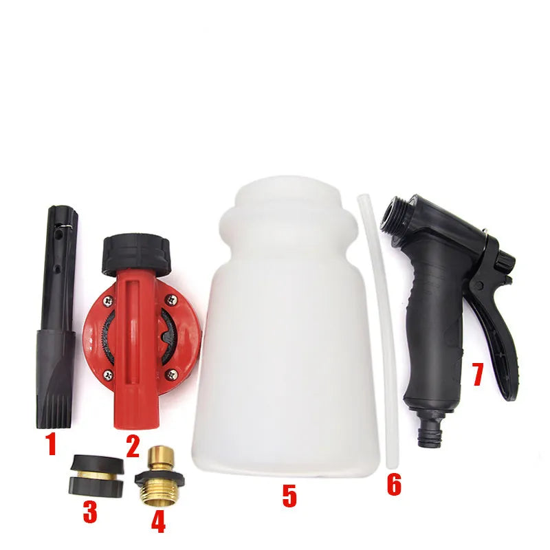 High pressure foam pot water gun sprayer with hand pump for garden use