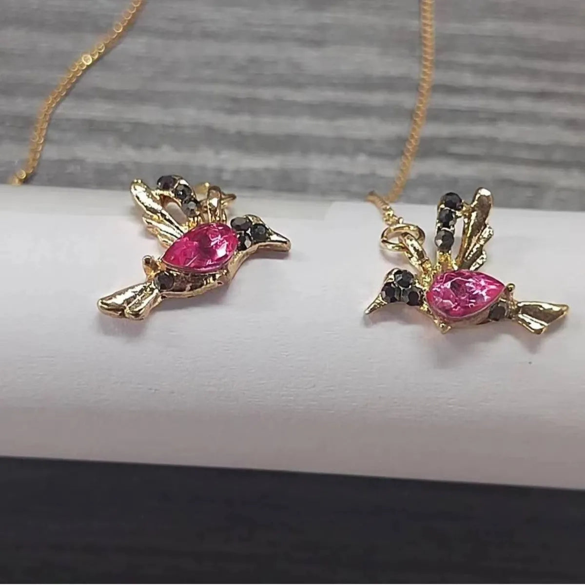 Bird hanging long drop earrings with mixed zirconium wings in blue, red, and red lvzuan colour options