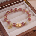 Women's floral glazed bracelet with Zodiac animal modelling in glass and coloured glaze with electroplated finish