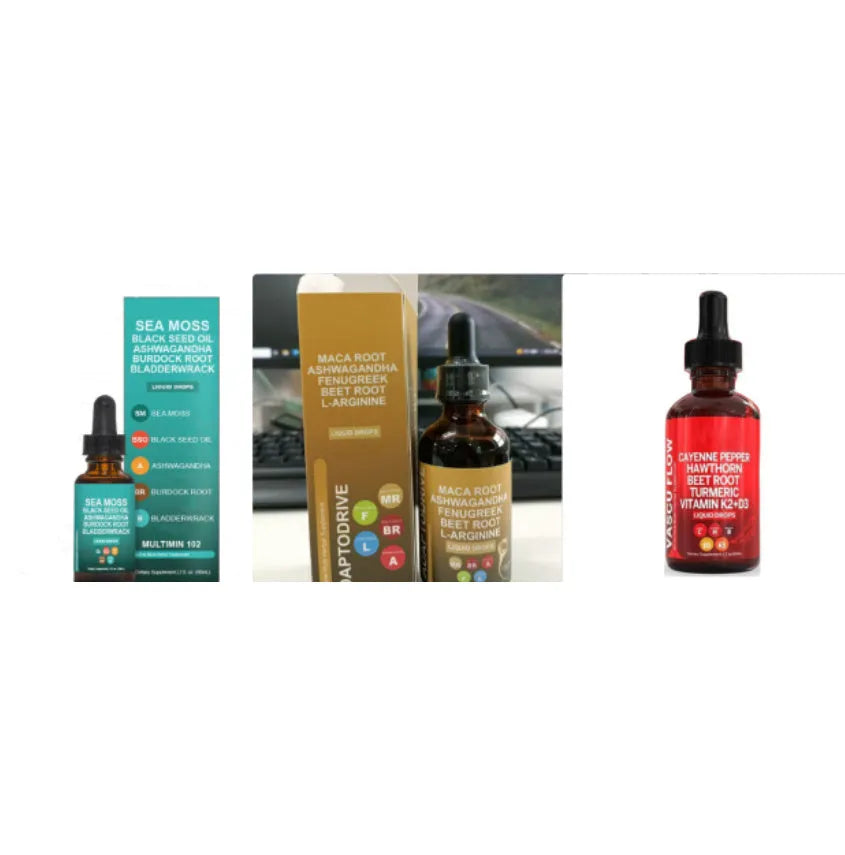 60ml bottle of Vitamin D3 K2 Hawthorn Fruit liquid supplement drops