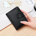 Ladies' short wallet with a lychee pattern print in a choice of beige, pink, black, or red colours