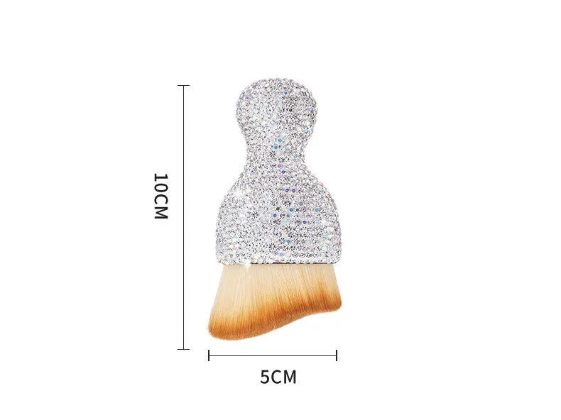 PVC soft brush for car interior dust removal, 10 cm long, in white, pink, or black colour.
