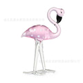 Pink crystal flamingo decorative ornament for table centrepiece display