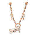 Baby crib hanging bunny and lion pendant toy with cart chain and biteable feature for infants 0-3 years